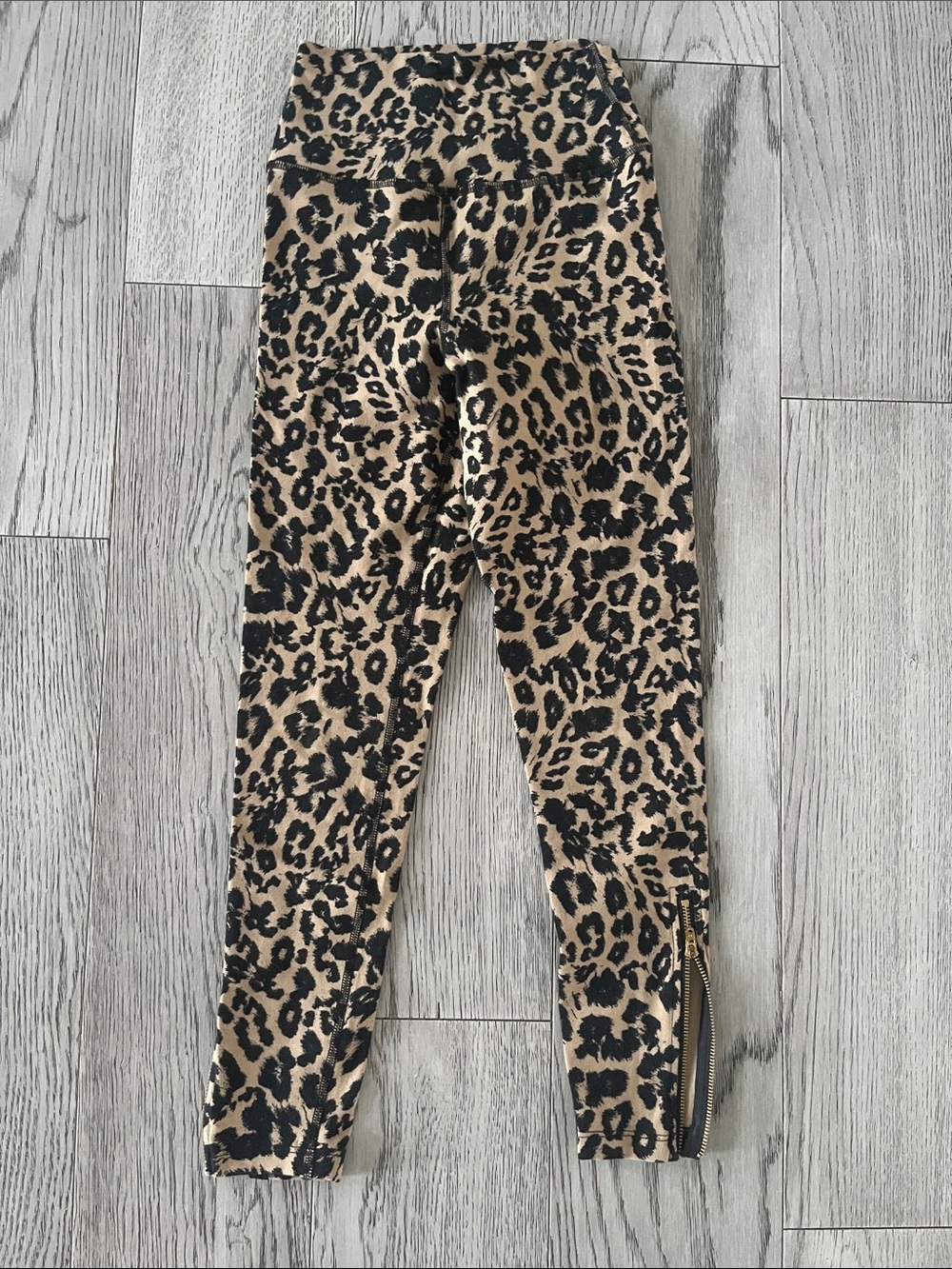 LNA Leopard Print High-Waist Leggings - Tan and Black